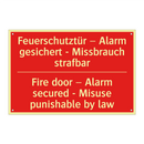Feuerschutztür – Alarm gesichert /.../ - Fire door – Alarm secured - Misuse /.../