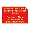Feuerschutztür – Alarm gesichert /.../ - Fire door – Alarm secured - Misuse /.../