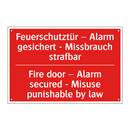 Feuerschutztür – Alarm gesichert /.../ - Fire door – Alarm secured - Misuse /.../