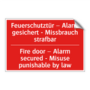 Feuerschutztür – Alarm gesichert /.../ - Fire door – Alarm secured - Misuse /.../