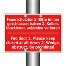 Feuerschutztür 1. Bitte immer /.../ - Fire door 1. Please keep closed /.../