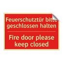 Feuerschutztür bitte geschlossen /.../ - Fire door please keep closed