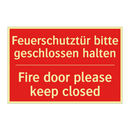 Feuerschutztür bitte geschlossen /.../ - Fire door please keep closed