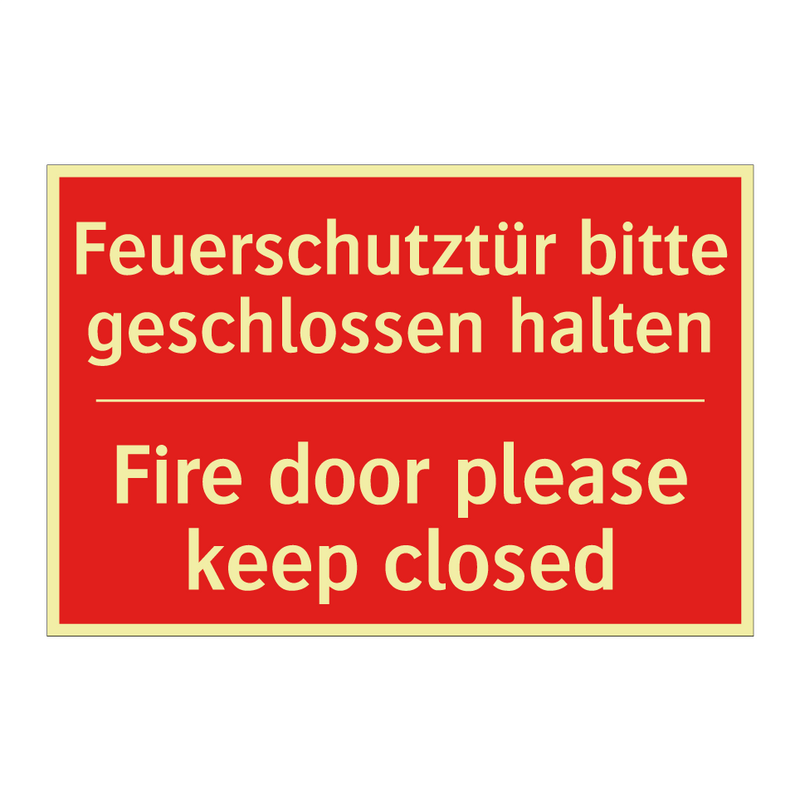 Feuerschutztür bitte geschlossen /.../ - Fire door please keep closed