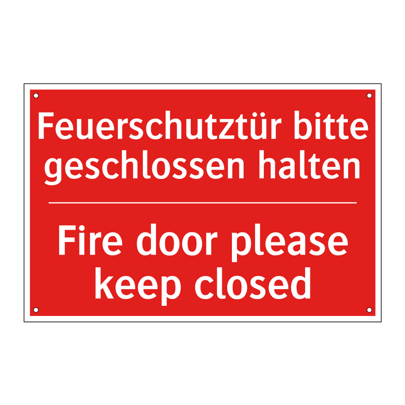 Feuerschutztür bitte geschlossen /.../ - Fire door please keep closed