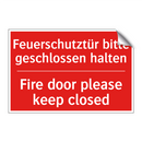 Feuerschutztür bitte geschlossen /.../ - Fire door please keep closed