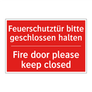 Feuerschutztür bitte geschlossen /.../ - Fire door please keep closed