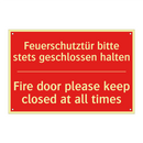 Feuerschutztür bitte stets geschlossen /.../ - Fire door please keep closed at /.../