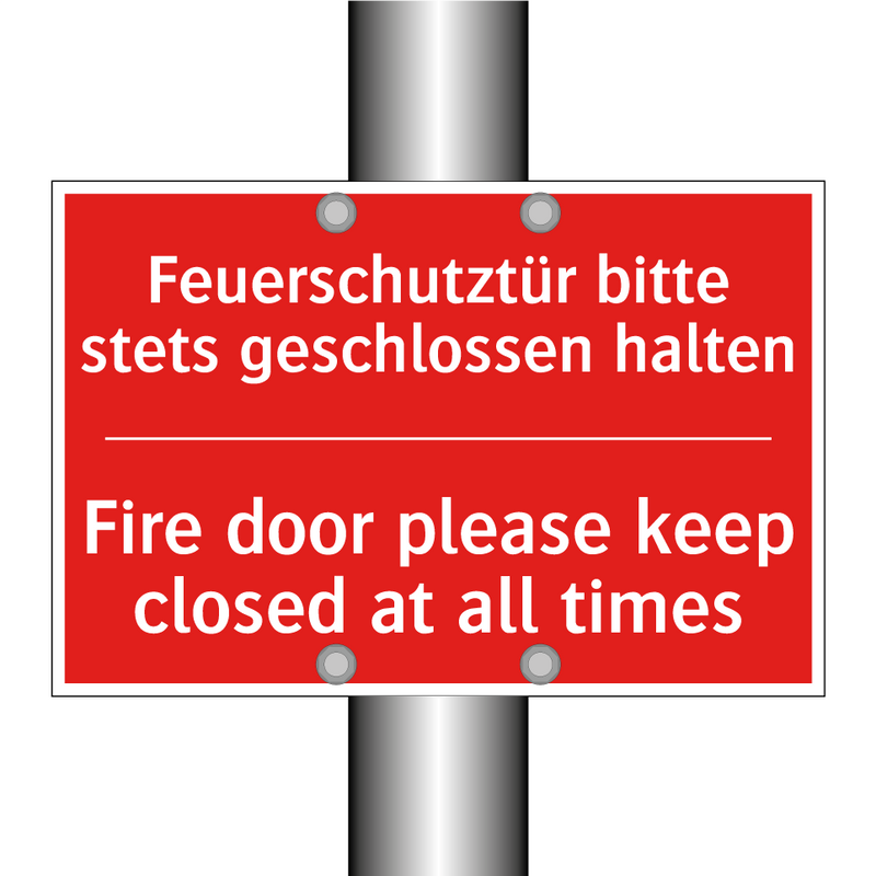 Feuerschutztür bitte stets geschlossen /.../ - Fire door please keep closed at /.../