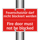 Feuerschutztür darf nicht blockiert /.../ - Fire door must not be blocked