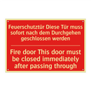 Feuerschutztür Diese Tür muss /.../ - Fire door This door must be closed /.../