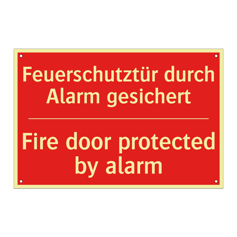 Feuerschutztür durch Alarm gesichert/.../ - Fire door protected by alarm