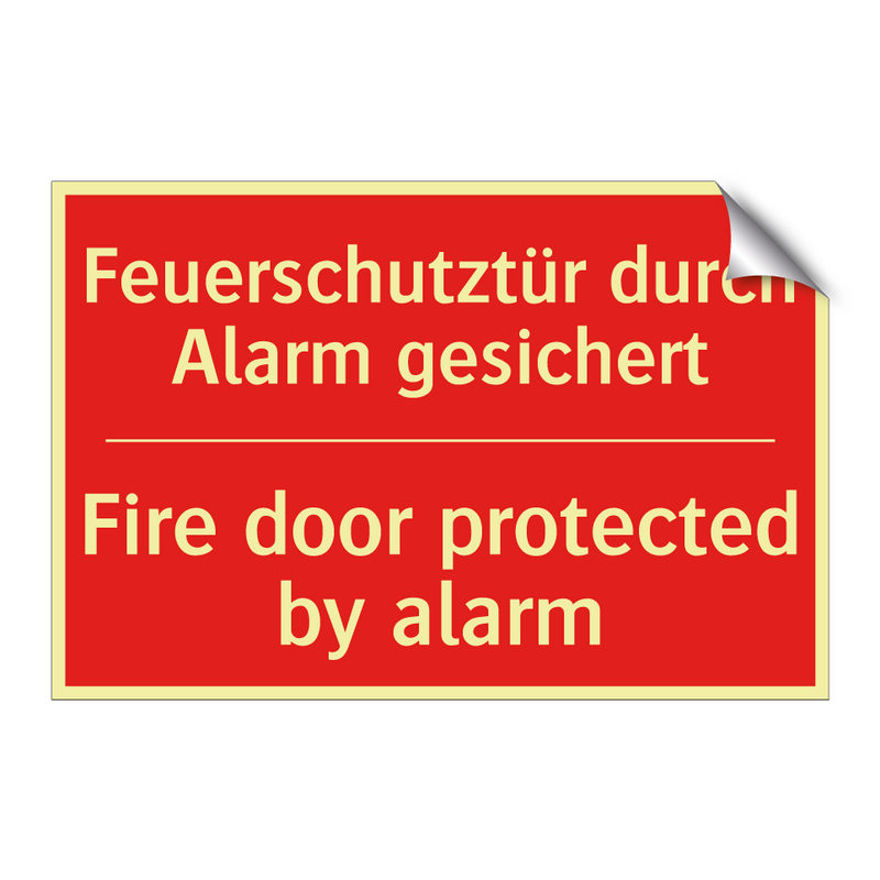 Feuerschutztür durch Alarm gesichert/.../ - Fire door protected by alarm