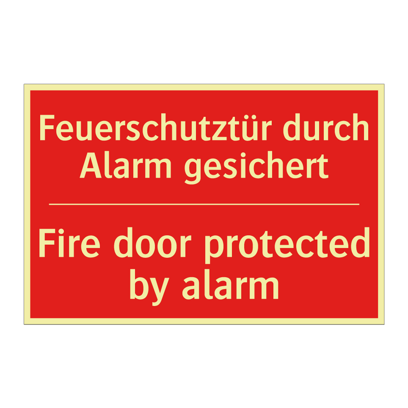 Feuerschutztür durch Alarm gesichert/.../ - Fire door protected by alarm
