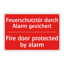 Feuerschutztür durch Alarm gesichert/.../ - Fire door protected by alarm
