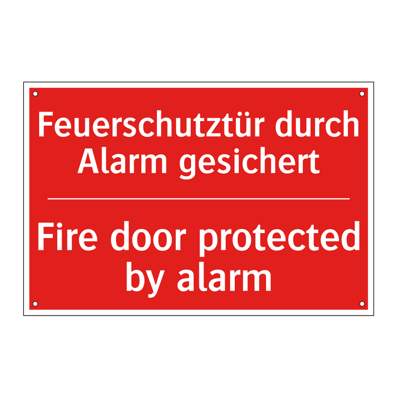 Feuerschutztür durch Alarm gesichert/.../ - Fire door protected by alarm