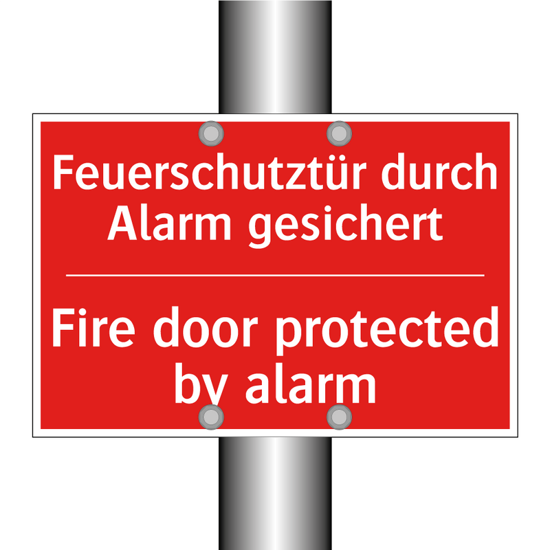 Feuerschutztür durch Alarm gesichert/.../ - Fire door protected by alarm