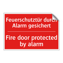 Feuerschutztür durch Alarm gesichert/.../ - Fire door protected by alarm