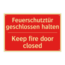 Feuerschutztür geschlossen halten/.../ - Keep fire door closed