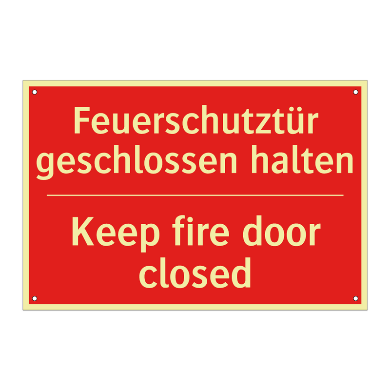 Feuerschutztür geschlossen halten/.../ - Keep fire door closed