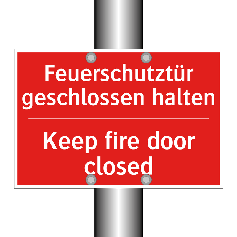 Feuerschutztür geschlossen halten/.../ - Keep fire door closed