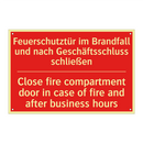 Feuerschutztür im Brandfall und /.../ - Close fire compartment door in /.../