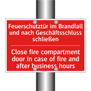 Feuerschutztür im Brandfall und /.../ - Close fire compartment door in /.../
