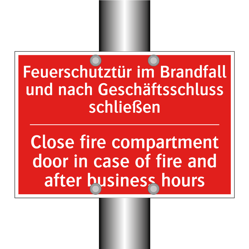 Feuerschutztür im Brandfall und /.../ - Close fire compartment door in /.../