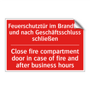 Feuerschutztür im Brandfall und /.../ - Close fire compartment door in /.../