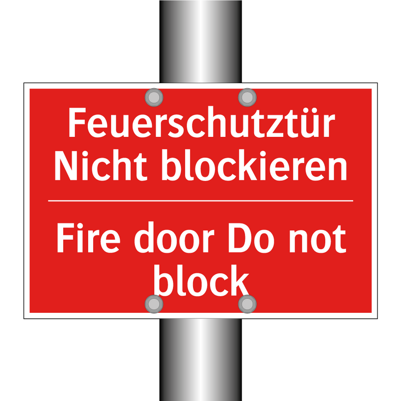 Feuerschutztür Nicht blockieren/.../ - Fire door Do not block