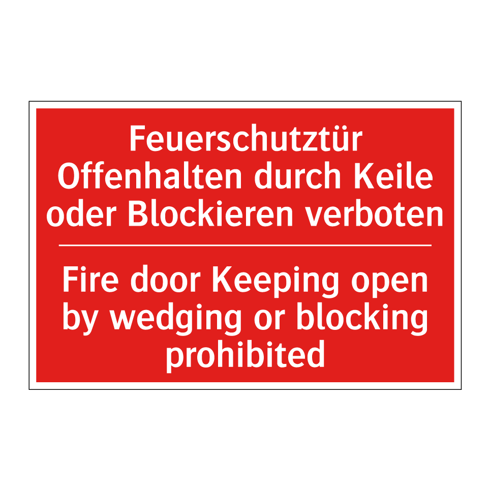 Kauf Feuerschutztür Offenhalten durch /.../ - Fire door Keeping open by ...