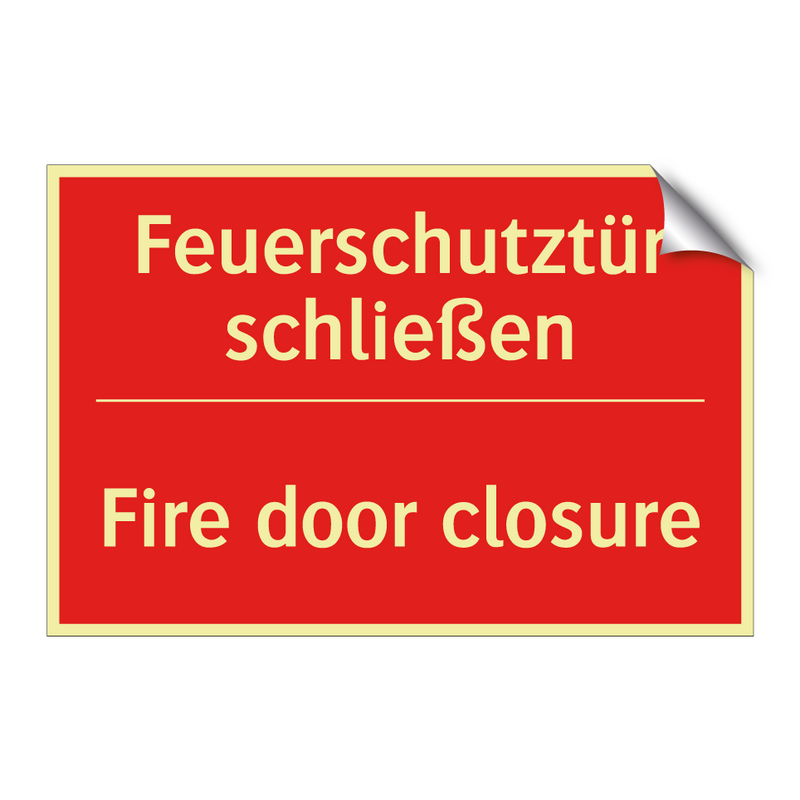 Feuerschutztür schließen - Fire door closure