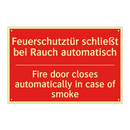 Feuerschutztür schließt bei Rauch /.../ - Fire door closes automatically /.../