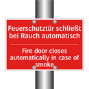 Feuerschutztür schließt bei Rauch /.../ - Fire door closes automatically /.../