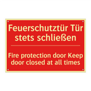 Feuerschutztür Tür stets schließen/.../ - Fire protection door Keep door /.../