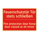Feuerschutztür Tür stets schließen/.../ - Fire protection door Keep door /.../