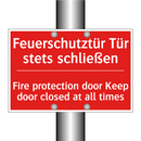 Feuerschutztür Tür stets schließen/.../ - Fire protection door Keep door /.../