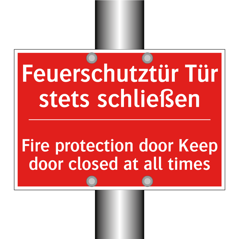 Feuerschutztür Tür stets schließen/.../ - Fire protection door Keep door /.../