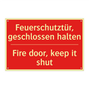 Feuerschutztür, geschlossen halten/.../ - Fire door, keep it shut