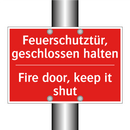 Feuerschutztür, geschlossen halten/.../ - Fire door, keep it shut