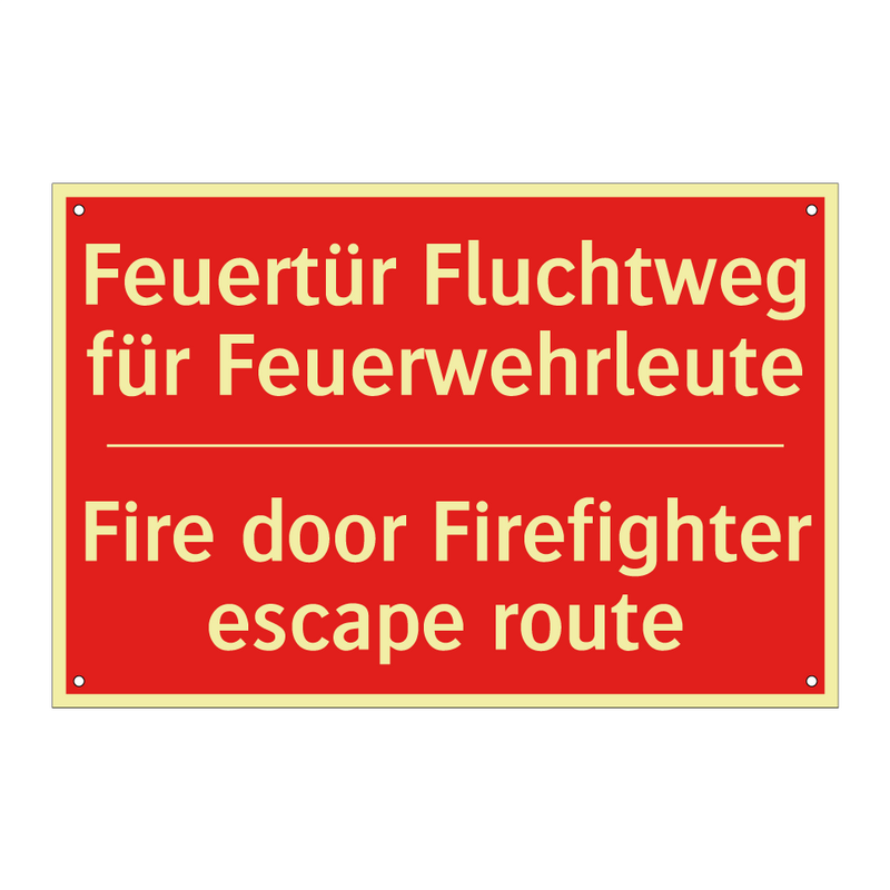 Feuertür Fluchtweg für Feuerwehrleute/.../ - Fire door Firefighter escape route/.../