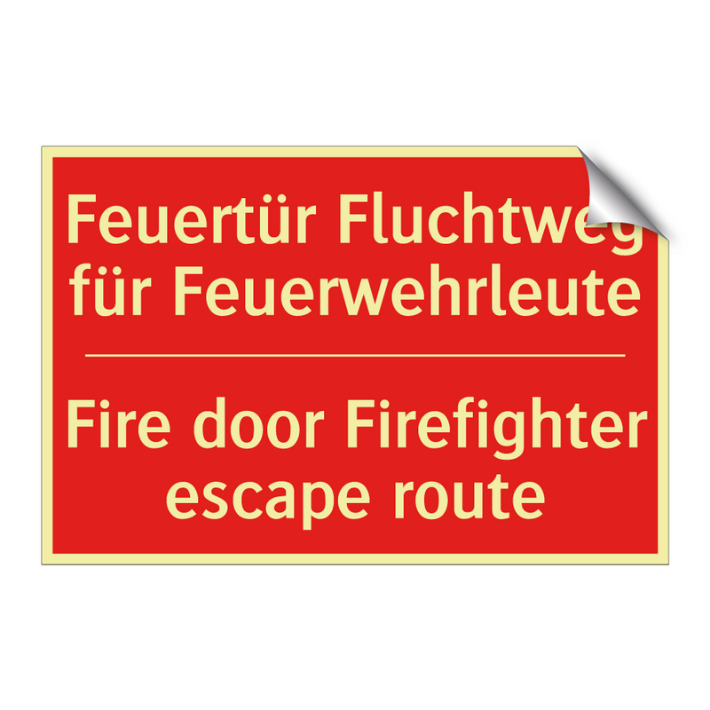 Feuertür Fluchtweg für Feuerwehrleute/.../ - Fire door Firefighter escape route/.../