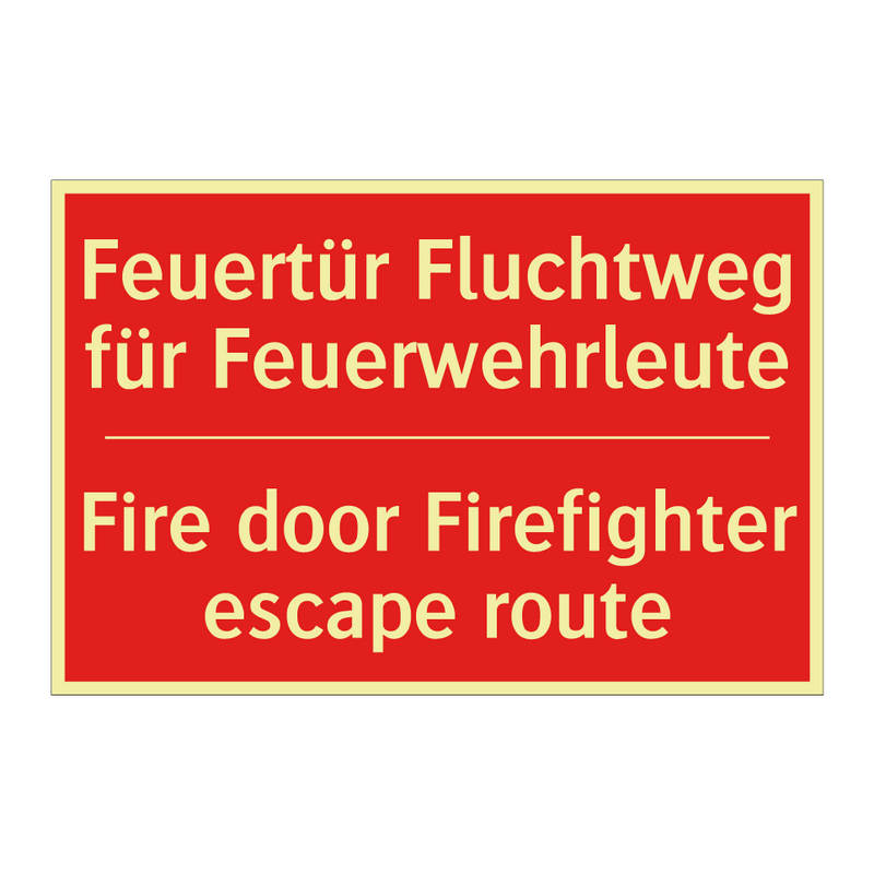 Feuertür Fluchtweg für Feuerwehrleute/.../ - Fire door Firefighter escape route/.../