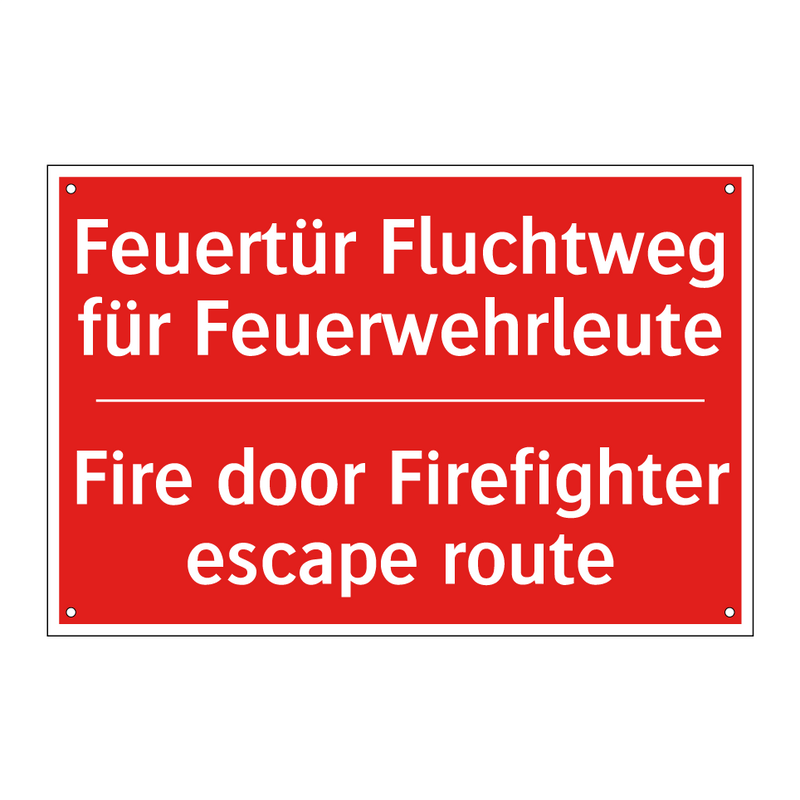 Feuertür Fluchtweg für Feuerwehrleute/.../ - Fire door Firefighter escape route/.../