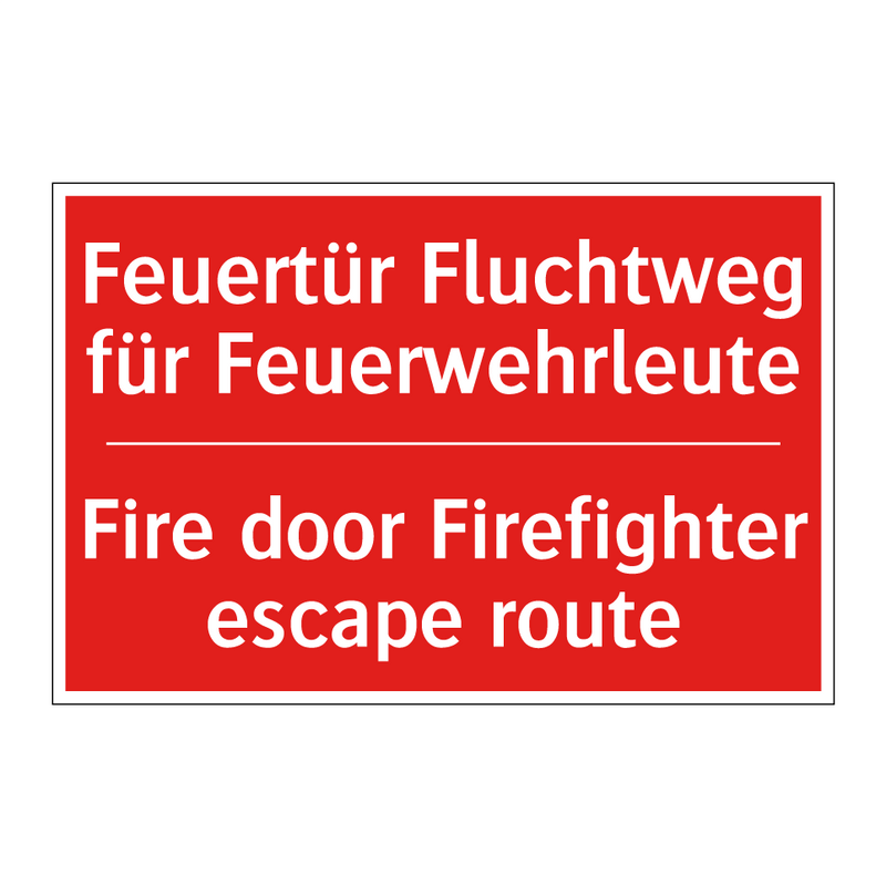 Feuertür Fluchtweg für Feuerwehrleute/.../ - Fire door Firefighter escape route/.../