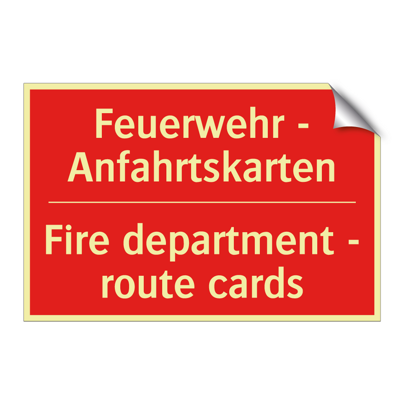 Feuerwehr - Anfahrtskarten - Fire department - route cards