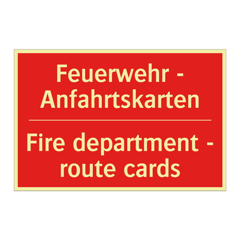 Feuerwehr - Anfahrtskarten - Fire department - route cards