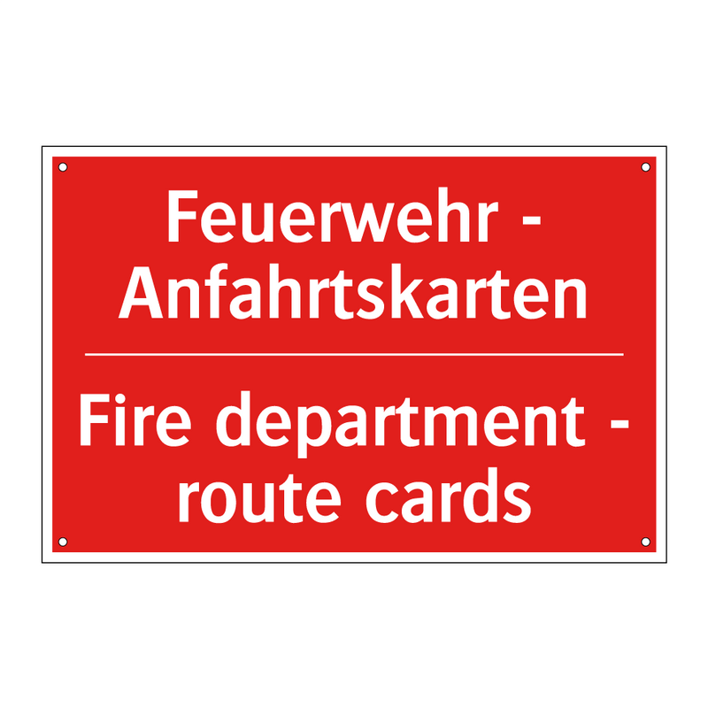 Feuerwehr - Anfahrtskarten - Fire department - route cards