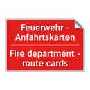 Feuerwehr - Anfahrtskarten - Fire department - route cards