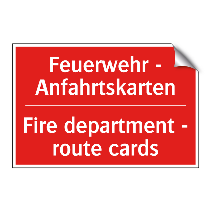 Feuerwehr - Anfahrtskarten - Fire department - route cards